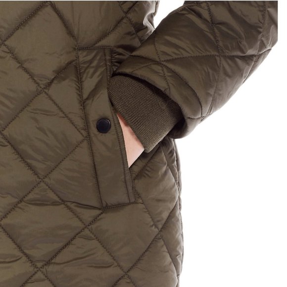 NWT WEATHERPROOF Womens Quilted Puffer Jacket Olive Green Size M $140 1B275 - Picture 4 of 5
